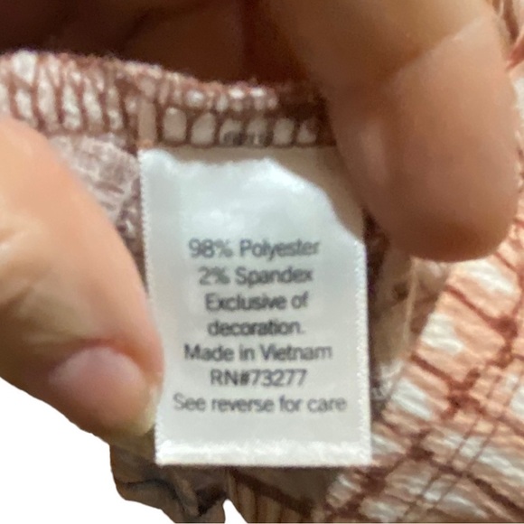 Nine West Fit & Flare Brown & Cream 3/4 Sleeve Dress Size XL - Picture 4 of 8